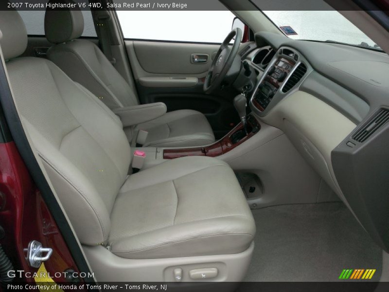 Salsa Red Pearl / Ivory Beige 2007 Toyota Highlander V6 4WD