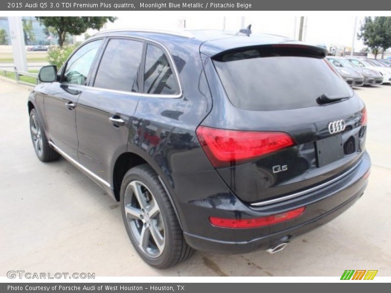 Moonlight Blue Metallic / Pistachio Beige 2015 Audi Q5 3.0 TDI Premium Plus quattro