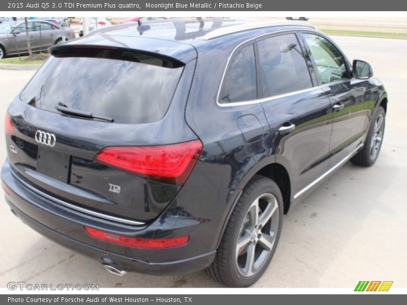 Moonlight Blue Metallic / Pistachio Beige 2015 Audi Q5 3.0 TDI Premium Plus quattro