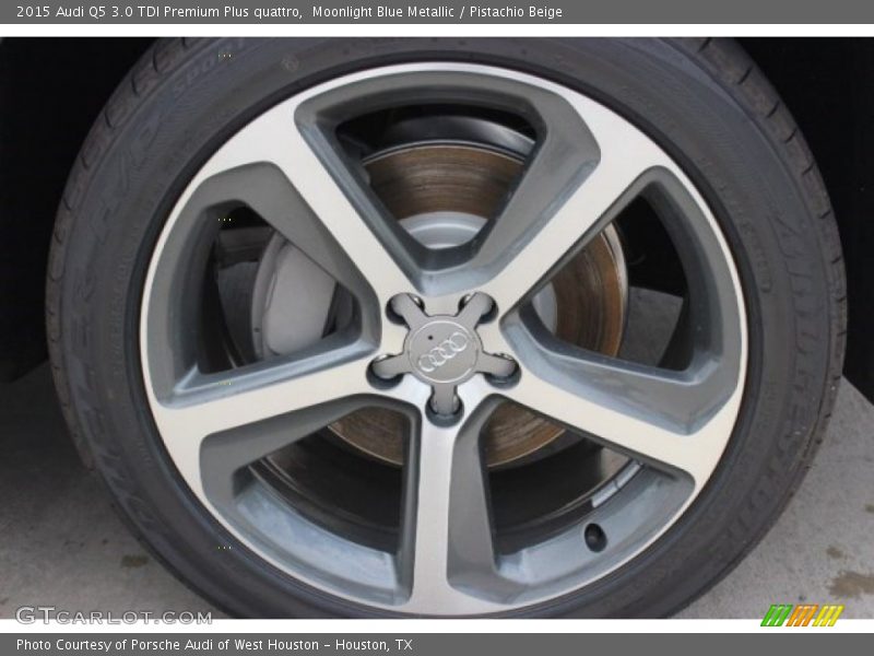 Moonlight Blue Metallic / Pistachio Beige 2015 Audi Q5 3.0 TDI Premium Plus quattro