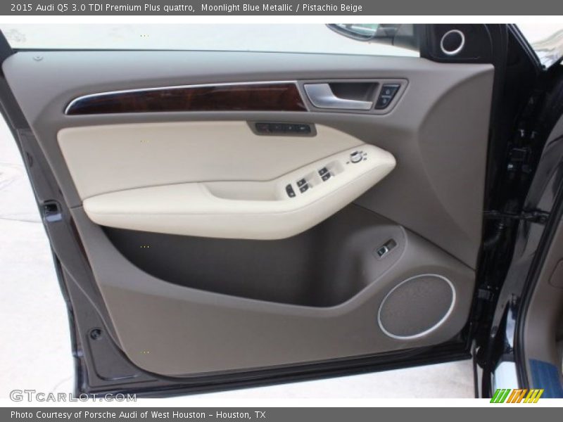 Moonlight Blue Metallic / Pistachio Beige 2015 Audi Q5 3.0 TDI Premium Plus quattro
