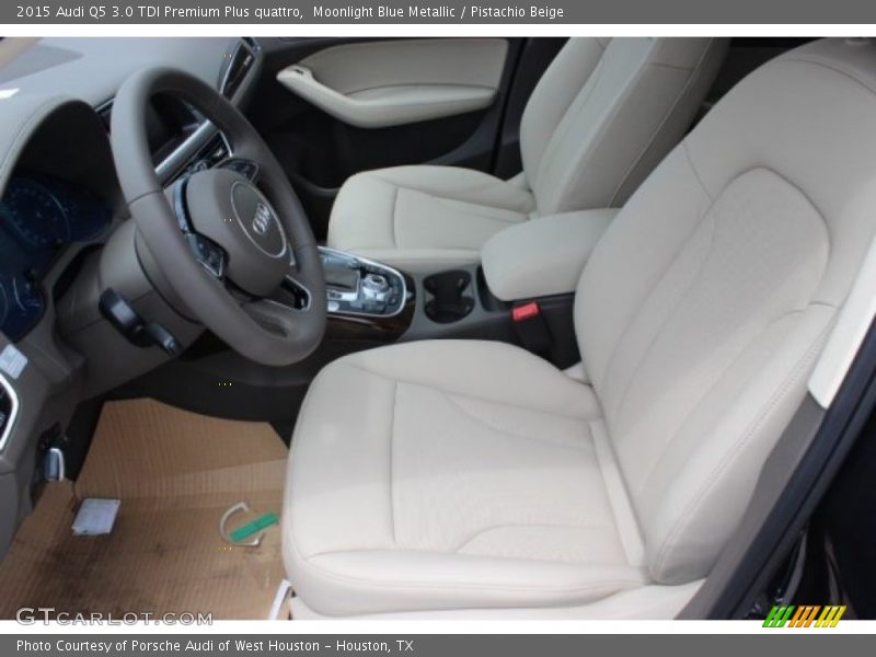 Moonlight Blue Metallic / Pistachio Beige 2015 Audi Q5 3.0 TDI Premium Plus quattro