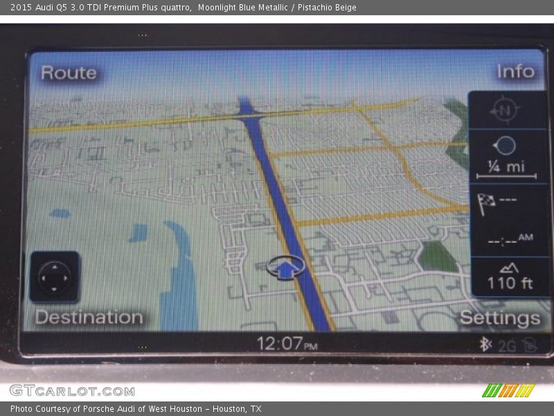 Moonlight Blue Metallic / Pistachio Beige 2015 Audi Q5 3.0 TDI Premium Plus quattro