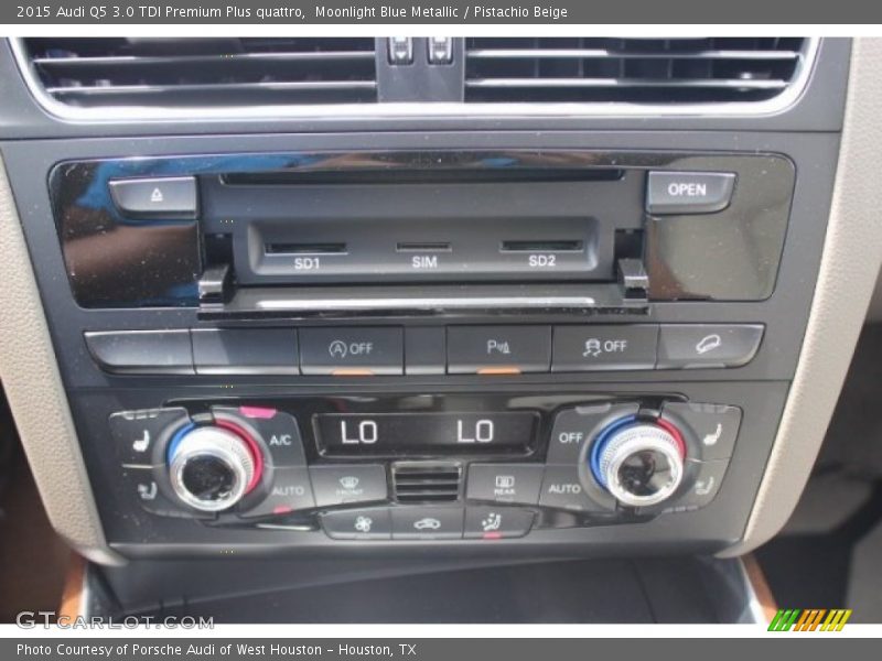 Moonlight Blue Metallic / Pistachio Beige 2015 Audi Q5 3.0 TDI Premium Plus quattro