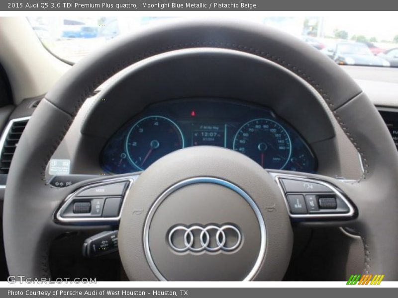 Moonlight Blue Metallic / Pistachio Beige 2015 Audi Q5 3.0 TDI Premium Plus quattro