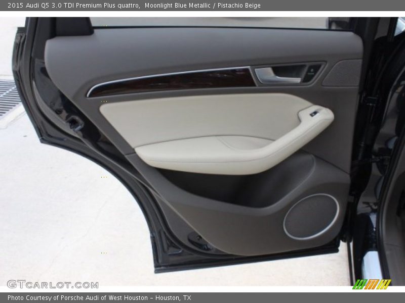 Moonlight Blue Metallic / Pistachio Beige 2015 Audi Q5 3.0 TDI Premium Plus quattro