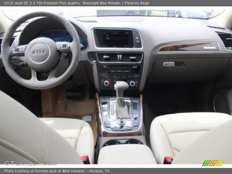Moonlight Blue Metallic / Pistachio Beige 2015 Audi Q5 3.0 TDI Premium Plus quattro