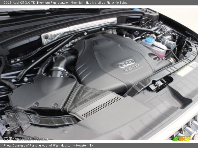 Moonlight Blue Metallic / Pistachio Beige 2015 Audi Q5 3.0 TDI Premium Plus quattro