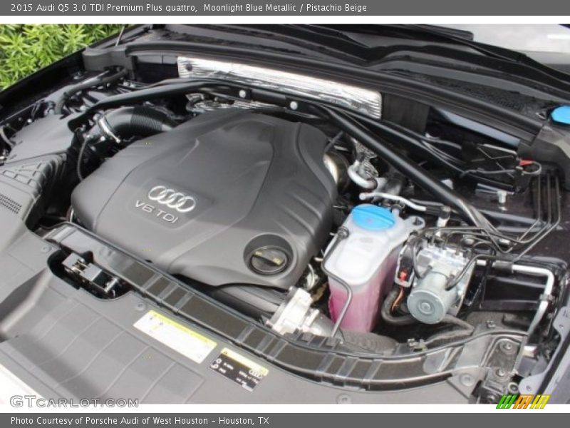 Moonlight Blue Metallic / Pistachio Beige 2015 Audi Q5 3.0 TDI Premium Plus quattro