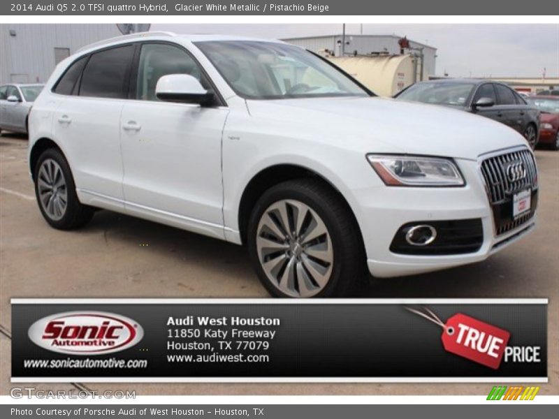 Glacier White Metallic / Pistachio Beige 2014 Audi Q5 2.0 TFSI quattro Hybrid