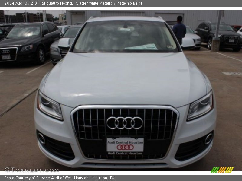 Glacier White Metallic / Pistachio Beige 2014 Audi Q5 2.0 TFSI quattro Hybrid