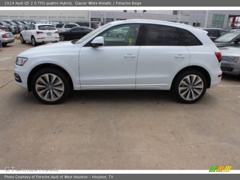 Glacier White Metallic / Pistachio Beige 2014 Audi Q5 2.0 TFSI quattro Hybrid