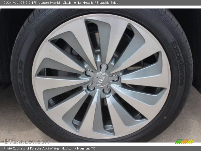 Glacier White Metallic / Pistachio Beige 2014 Audi Q5 2.0 TFSI quattro Hybrid