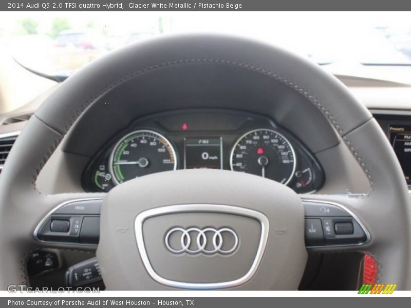 Glacier White Metallic / Pistachio Beige 2014 Audi Q5 2.0 TFSI quattro Hybrid