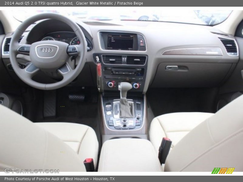 Glacier White Metallic / Pistachio Beige 2014 Audi Q5 2.0 TFSI quattro Hybrid