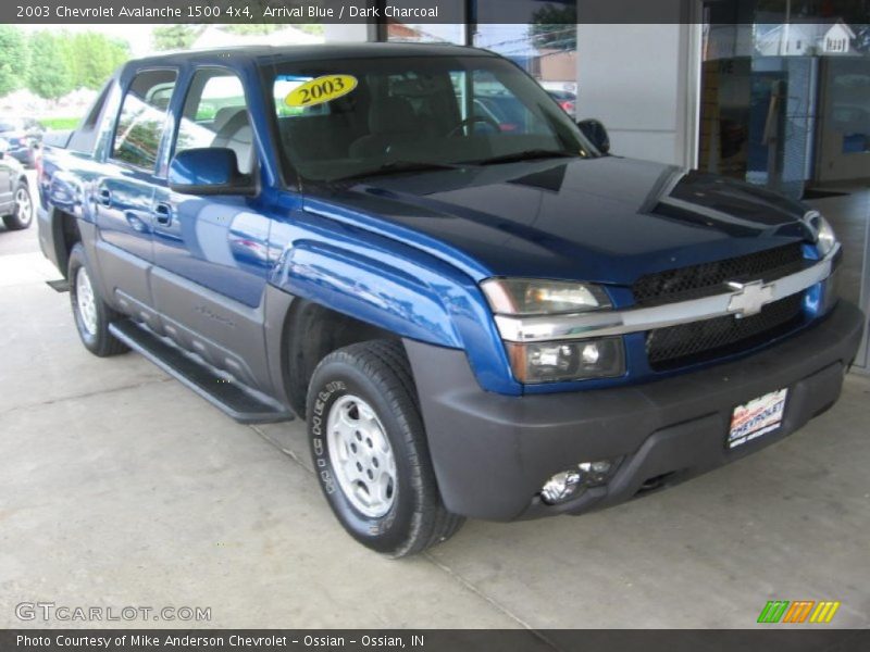 Arrival Blue / Dark Charcoal 2003 Chevrolet Avalanche 1500 4x4