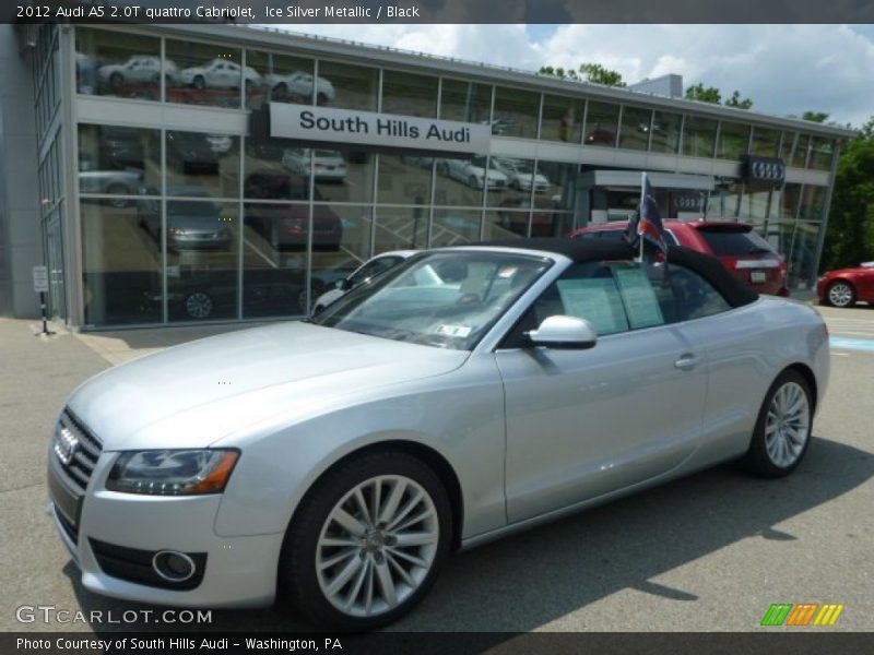 Ice Silver Metallic / Black 2012 Audi A5 2.0T quattro Cabriolet