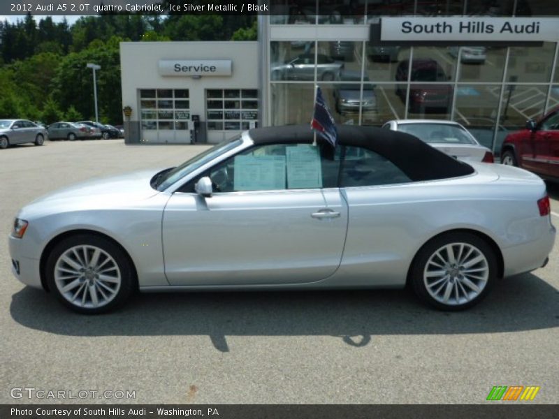 Ice Silver Metallic / Black 2012 Audi A5 2.0T quattro Cabriolet