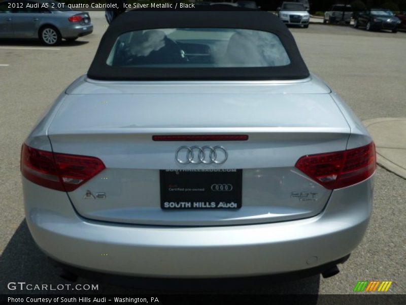 Ice Silver Metallic / Black 2012 Audi A5 2.0T quattro Cabriolet