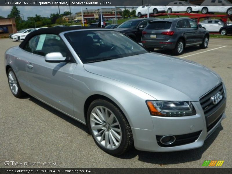 Ice Silver Metallic / Black 2012 Audi A5 2.0T quattro Cabriolet