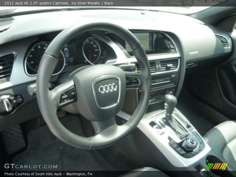 Ice Silver Metallic / Black 2012 Audi A5 2.0T quattro Cabriolet