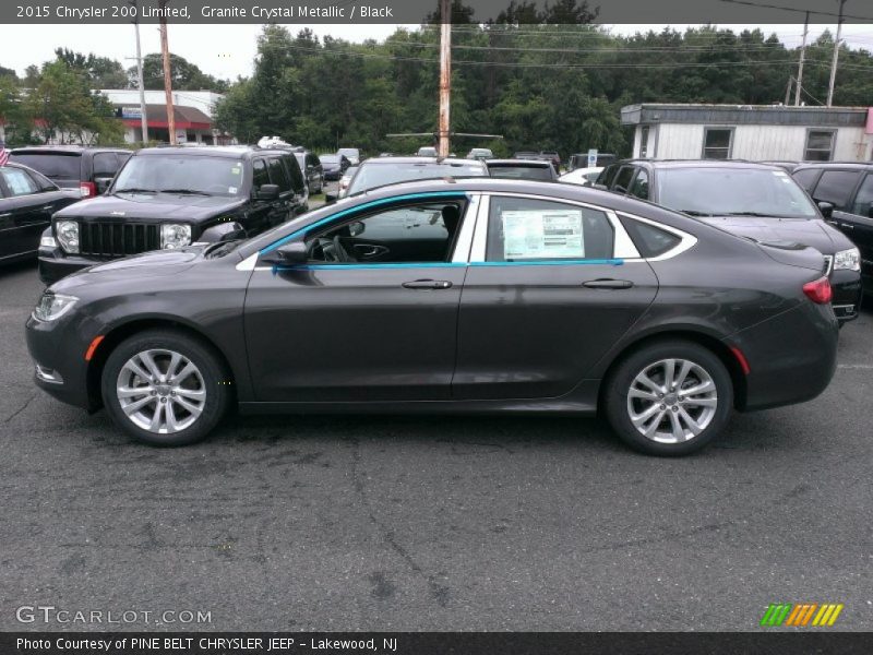 Granite Crystal Metallic / Black 2015 Chrysler 200 Limited