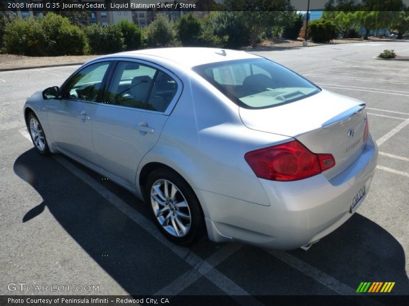 Liquid Platinum Silver / Stone 2008 Infiniti G 35 Journey Sedan
