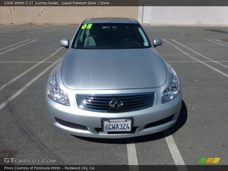 Liquid Platinum Silver / Stone 2008 Infiniti G 35 Journey Sedan
