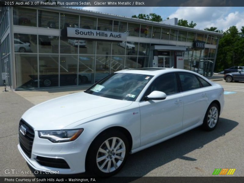 Glacier White Metallic / Black 2015 Audi A6 3.0T Premium Plus quattro Sedan