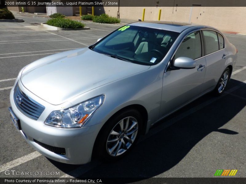 Liquid Platinum Silver / Stone 2008 Infiniti G 35 Journey Sedan