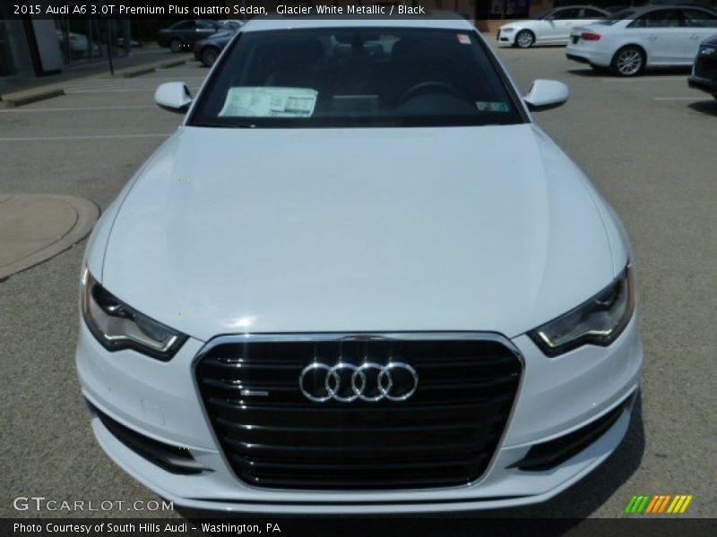 Glacier White Metallic / Black 2015 Audi A6 3.0T Premium Plus quattro Sedan