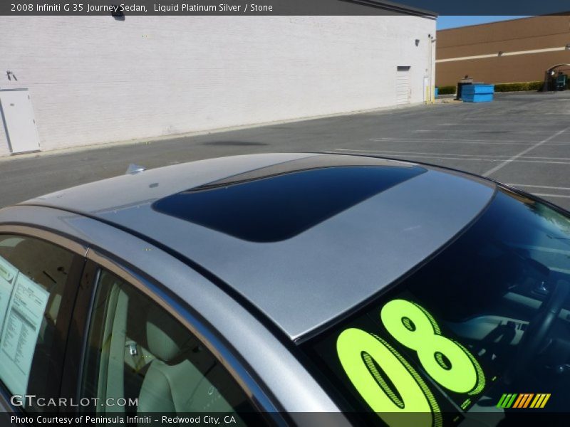 Liquid Platinum Silver / Stone 2008 Infiniti G 35 Journey Sedan