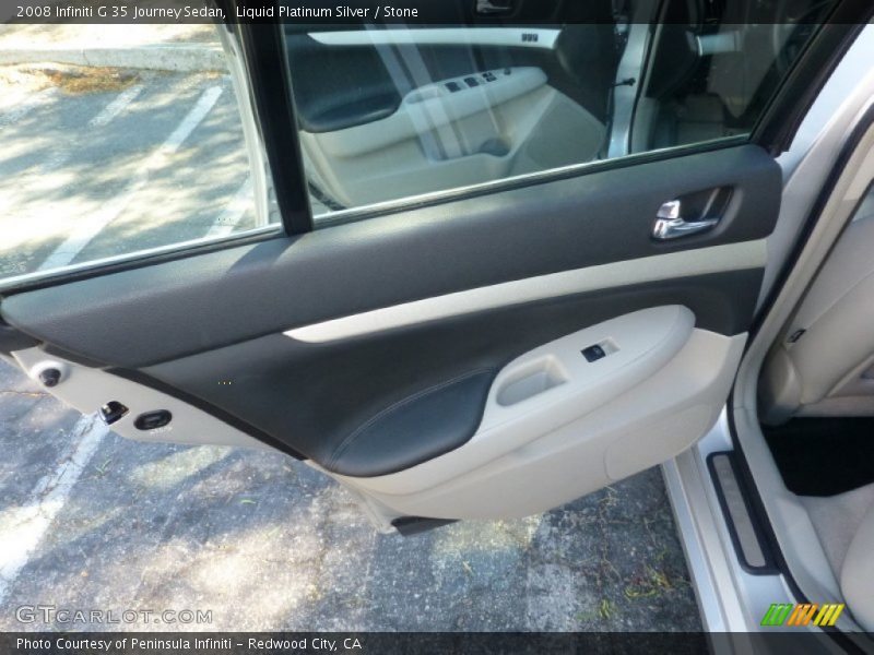 Liquid Platinum Silver / Stone 2008 Infiniti G 35 Journey Sedan