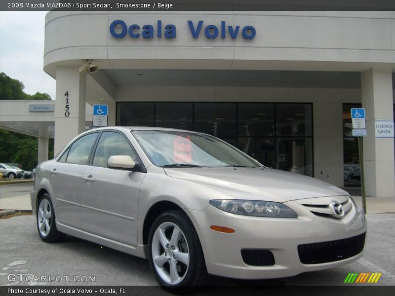 Smokestone / Beige 2008 Mazda MAZDA6 i Sport Sedan