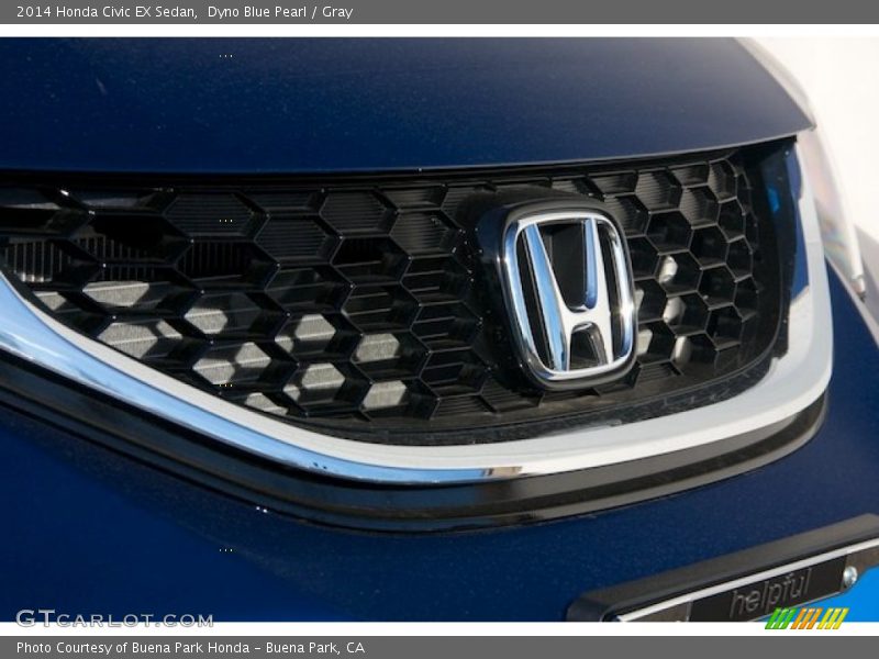 Dyno Blue Pearl / Gray 2014 Honda Civic EX Sedan