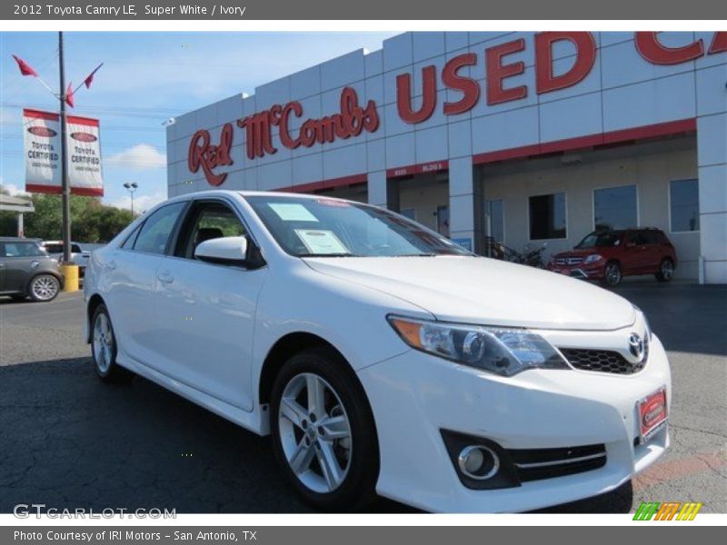Super White / Ivory 2012 Toyota Camry LE