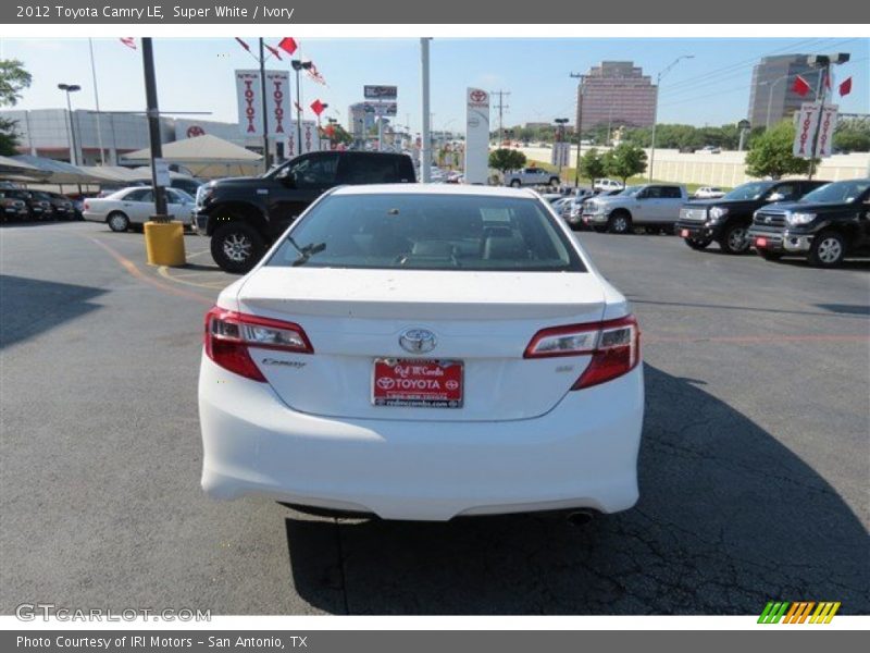 Super White / Ivory 2012 Toyota Camry LE