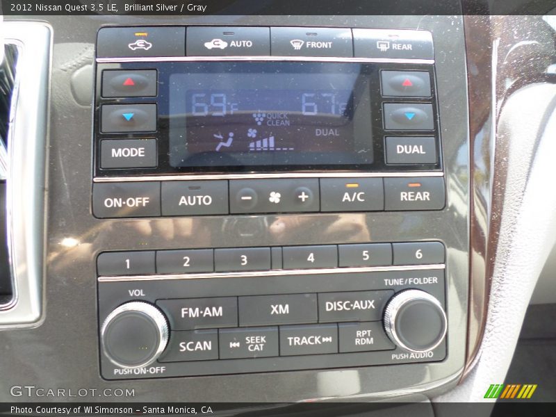 Brilliant Silver / Gray 2012 Nissan Quest 3.5 LE