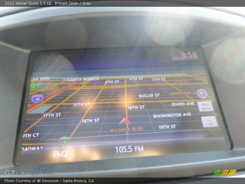 Brilliant Silver / Gray 2012 Nissan Quest 3.5 LE