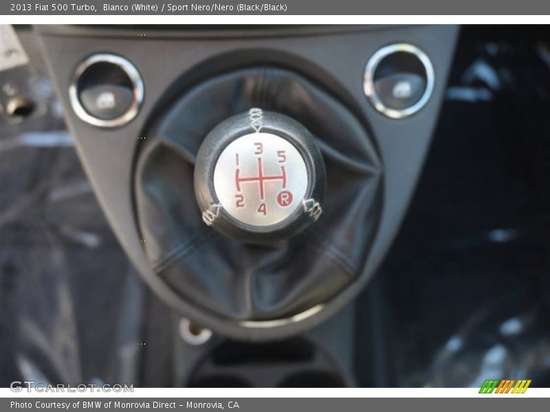 Bianco (White) / Sport Nero/Nero (Black/Black) 2013 Fiat 500 Turbo