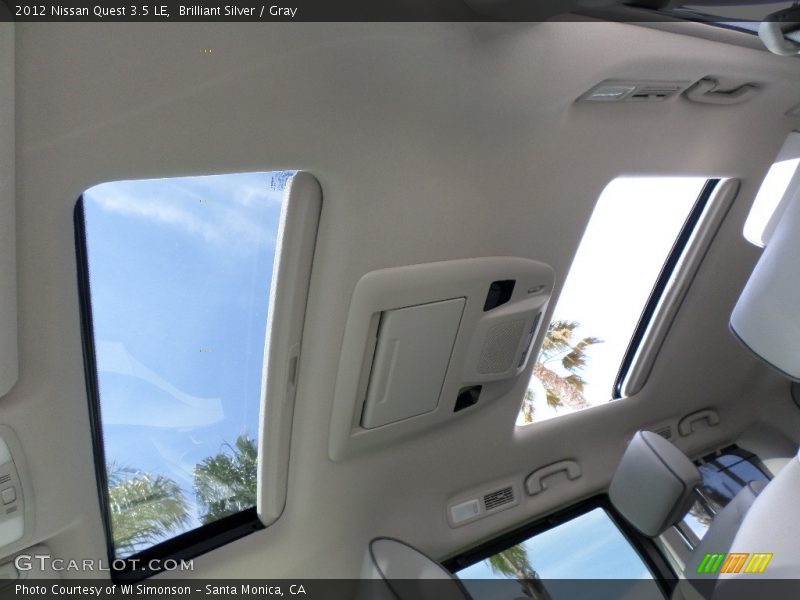 Brilliant Silver / Gray 2012 Nissan Quest 3.5 LE