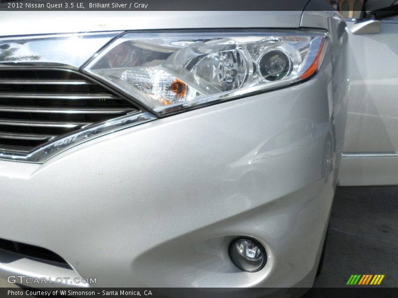 Brilliant Silver / Gray 2012 Nissan Quest 3.5 LE