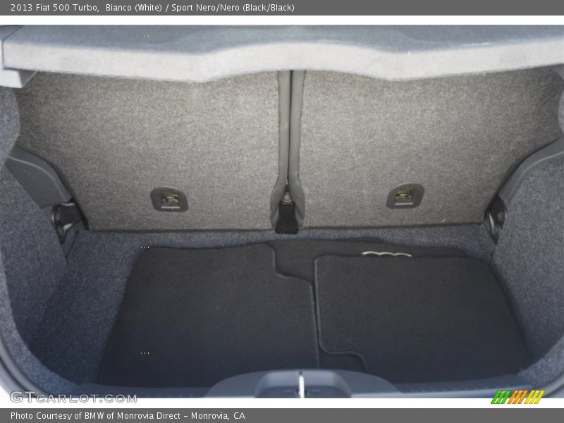Bianco (White) / Sport Nero/Nero (Black/Black) 2013 Fiat 500 Turbo