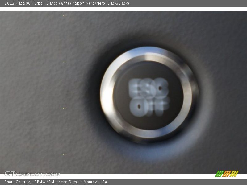 Bianco (White) / Sport Nero/Nero (Black/Black) 2013 Fiat 500 Turbo