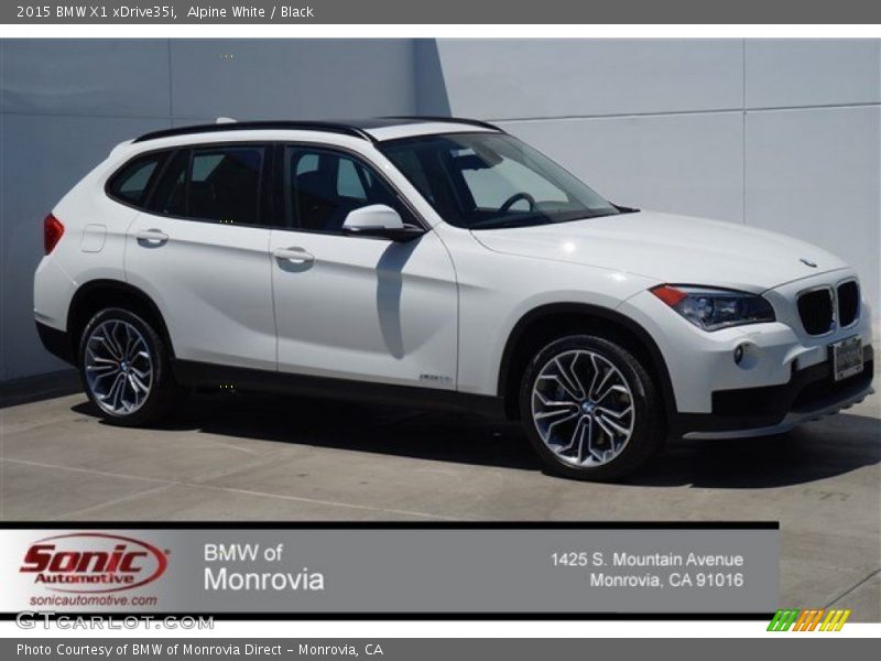 Alpine White / Black 2015 BMW X1 xDrive35i