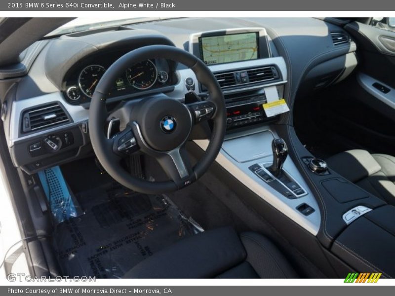 Alpine White / Black 2015 BMW 6 Series 640i Convertible
