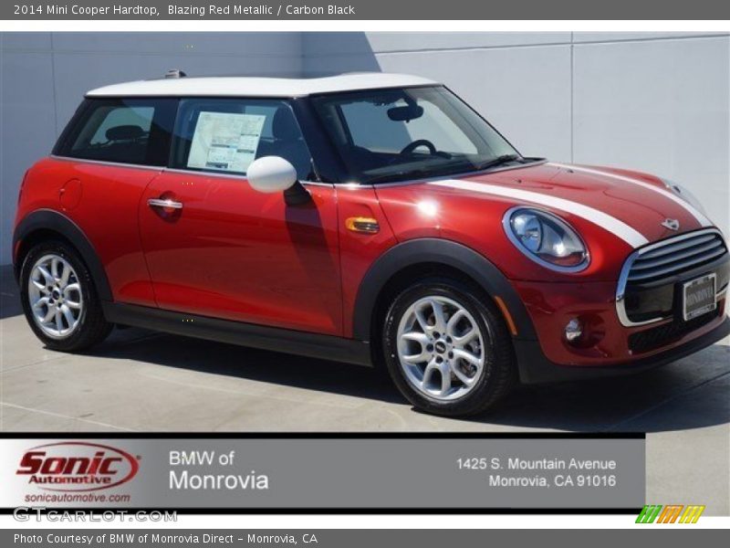 Blazing Red Metallic / Carbon Black 2014 Mini Cooper Hardtop