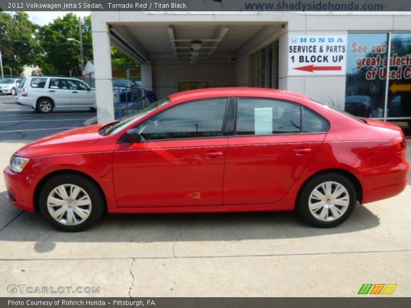 Tornado Red / Titan Black 2012 Volkswagen Jetta S Sedan
