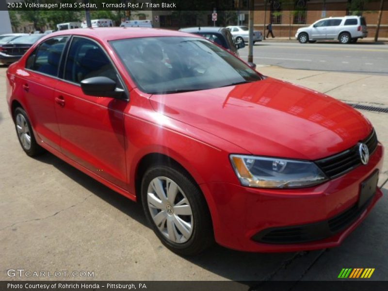 Tornado Red / Titan Black 2012 Volkswagen Jetta S Sedan