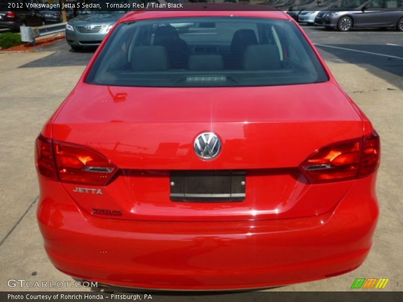 Tornado Red / Titan Black 2012 Volkswagen Jetta S Sedan